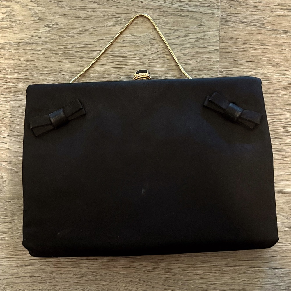 Vintage 1950s After Five black and gold bag